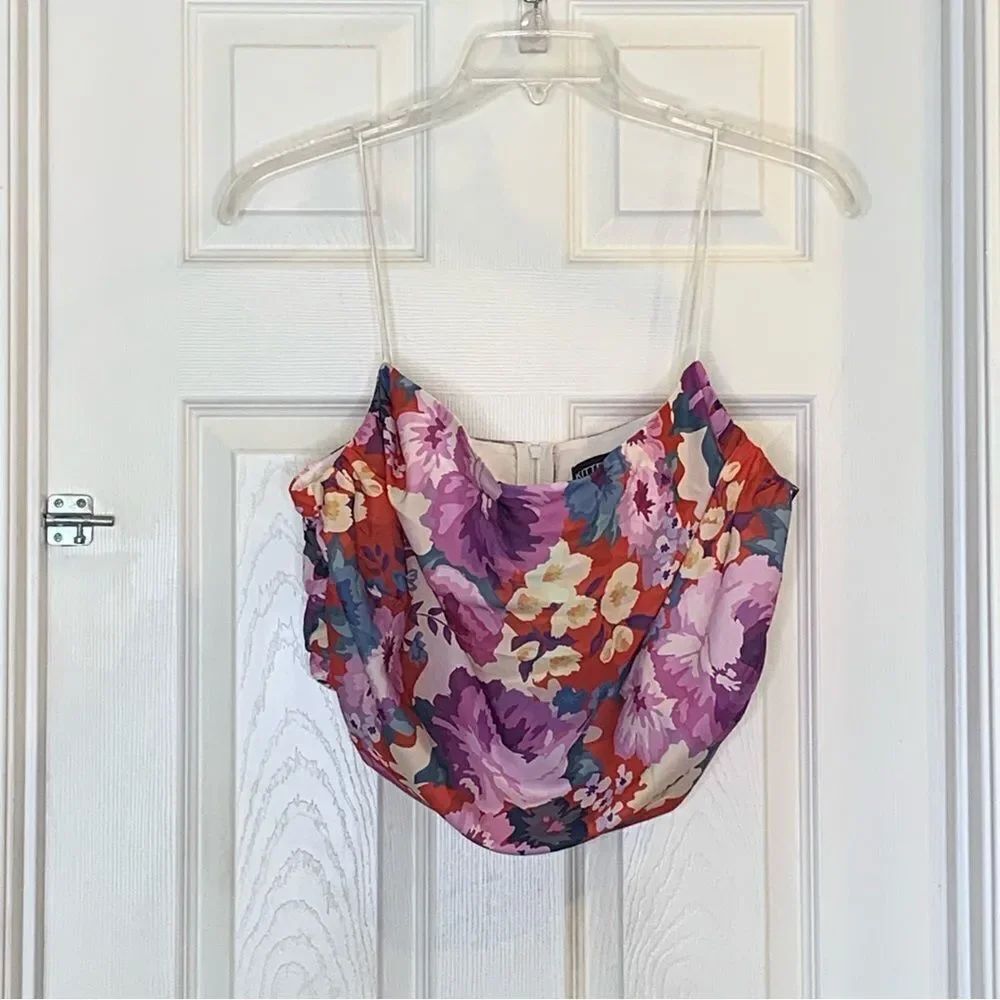 Kittenish Floral Top Spaghetti Straps Size XXL